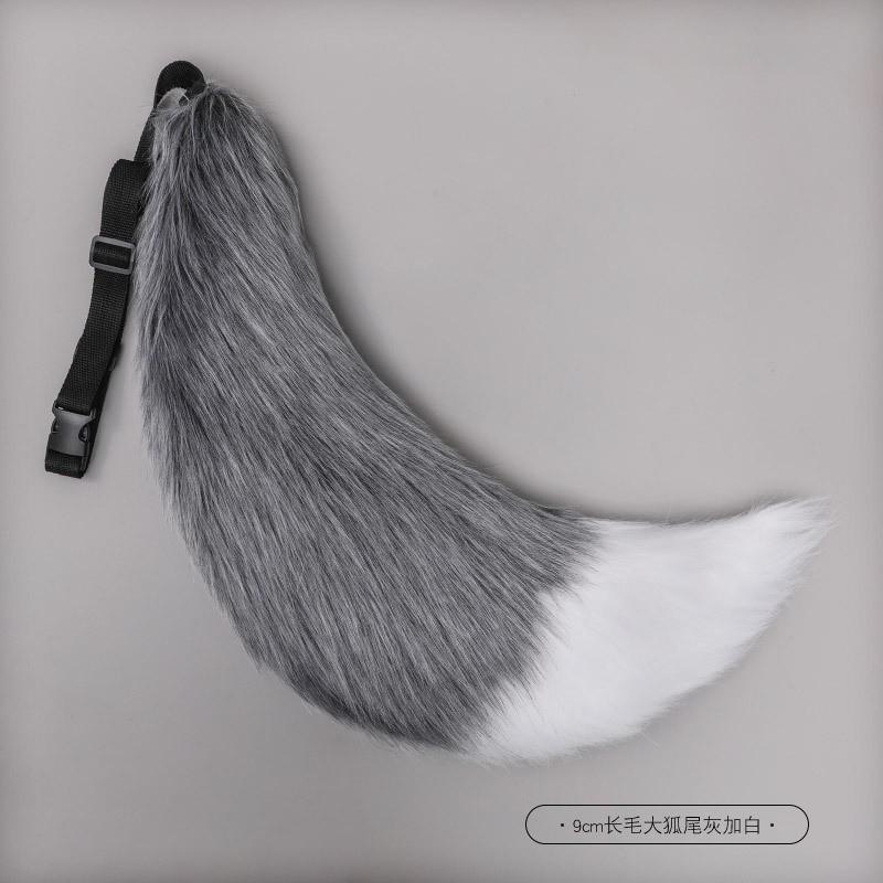 Large Handmade Furry Animal Ear Tail Cosplay Prop Anime Fans Adult Costume Accessory Fox Wolf