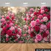 Двумерный фон для свадебной фотографии, красный розовый цветок розы, цветочный фон, романтический
