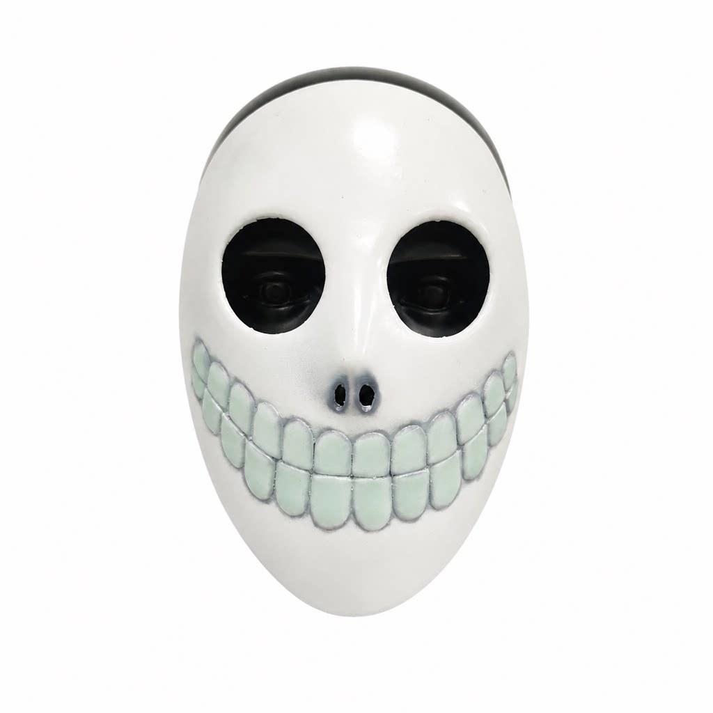 Halloween skull mask, latex, wide-toothed, grinning face, scary cosplay Party shock costume props