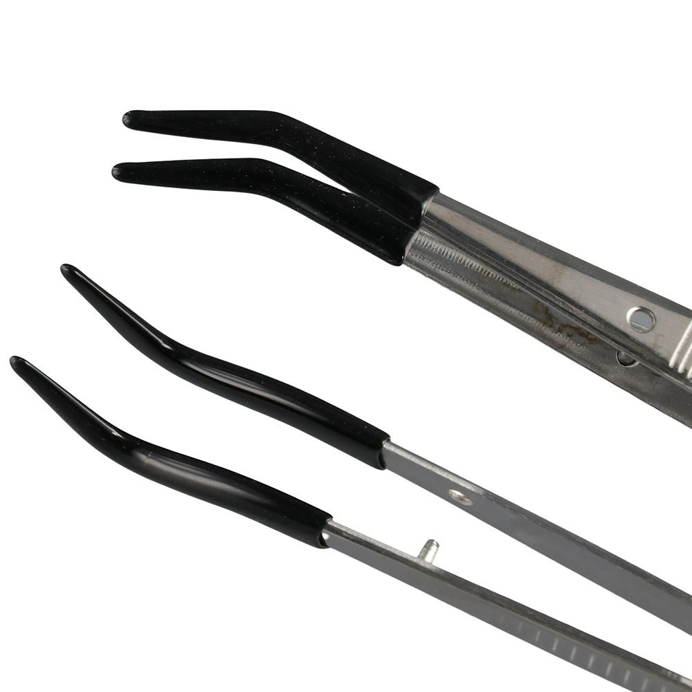 Изогнутый пинцет из нержавеющей стали 6,2 дюйма пластиковый для инструментов для изготовления поделок пинцет для поделок для ювелирных изделий