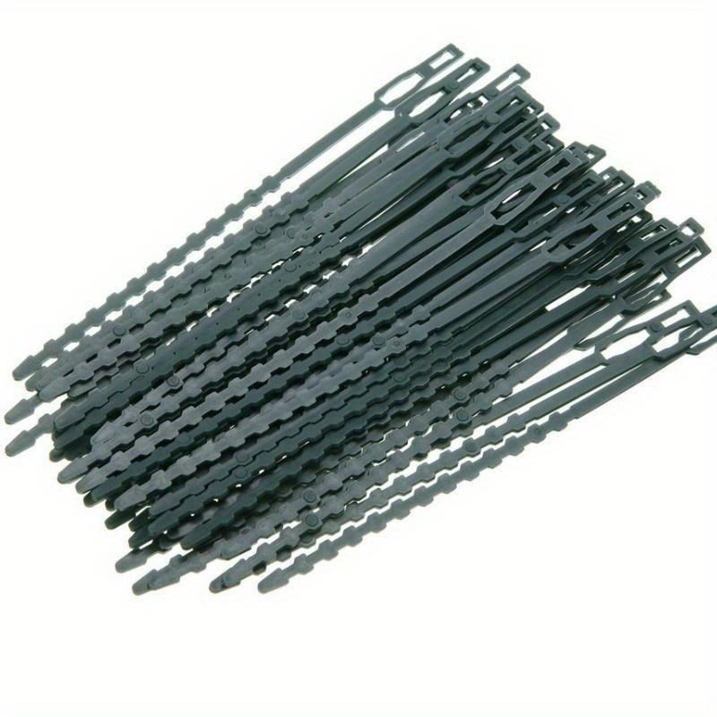 50pcs Adjustable Plastic Plant Ties Reusable Garden Tree Climbing Bracket Plant Vine Tomato Stem Clamp Ties