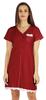 Inkmeso Solid Button Down Nightgown Sleepwear For Women  S V- Neck Nightshirt