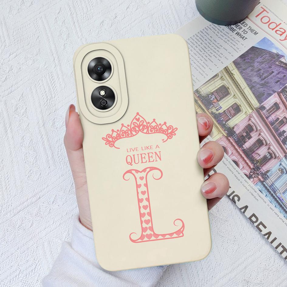 Модный чехол с надписью «Корона» для OPPO A17 A16 A15 A58 AX5S A5 A9 2020 A1 Pro, силиконовая защитная задняя крышка, пара бамперов для телефонов для OPPO Fundas Coque