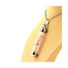 Stones and Minerals. Raw Kunzite Necklace. 50 Mm Tube Model.