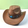 Adjustable Cowgirl Hat Shapeable Wide Brim Western Hat Trendy Cowboy Hat  for Men and Women
