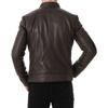 SKINOUTFIT Мужская коричневая кожаная куртка из натуральной овчины Стильный мотоциклетный бомбер Байкерская верхняя одежда MJ 167