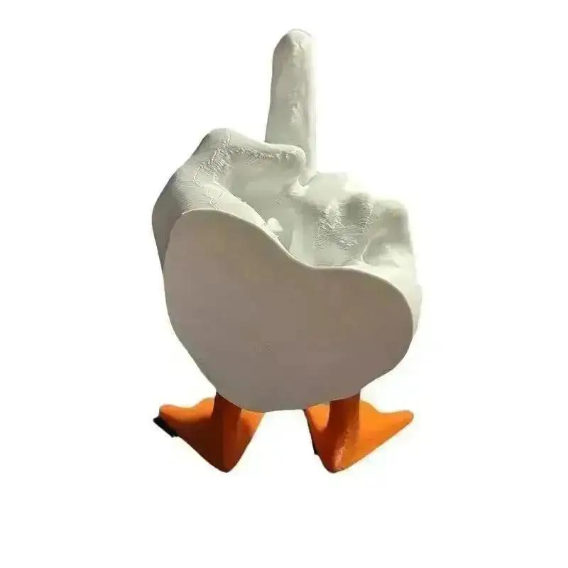 Creative Middle Finger Duck Cute Resin Statue Decoration Duck Small Desktop Ornaments Duck Garden Art Home Office Decorative