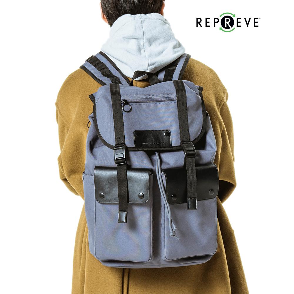 Рюкзак с магнитной застежкой Repreve, состаренный серый (Серый)