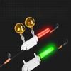 1PC Fishing Supplies, Night Fishing Electronic Rod Slightly Light, Double Bell Sea Rod Alarm, Hook Bite Discoloration Universal Rod Slightly Light