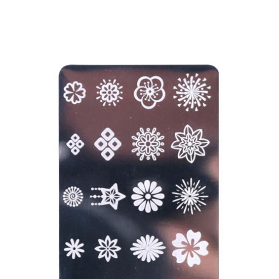 Пластина для штамповки ногтей, прозрачная гравировка, лист, цветок, печать, нержавеющая сталь, шаблон для маникюра «сделай сам», инструмент для маникюра для красоты