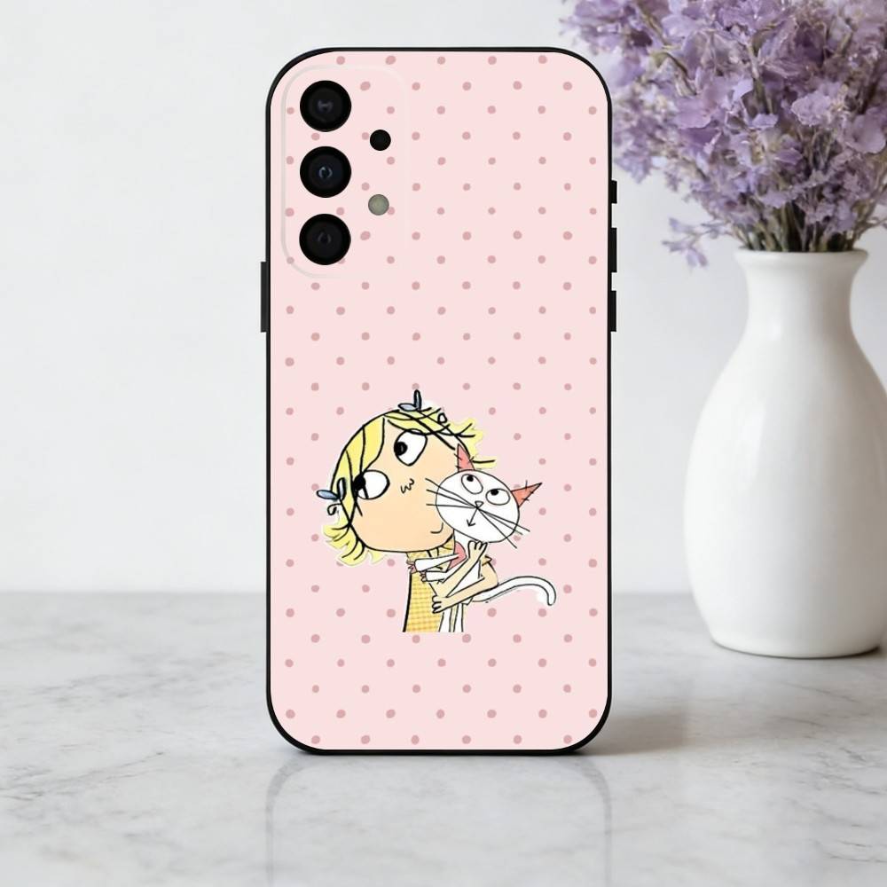 C-Charlie-E and L-Lola-A phone Case For Samsung Galaxy A73,A72,A71,A70,A53,A52,A51,Others Soft Black Shell