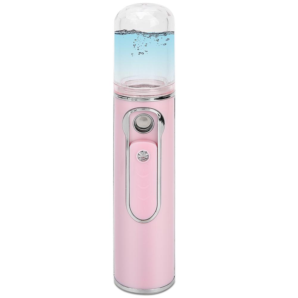 Nano Face Mist Sprayer USB Rechargeable Moisturizing Hydrating Face Humidifier Pink