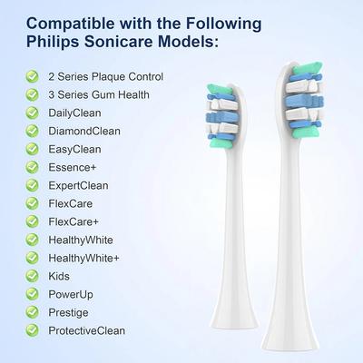 Сменные насадки для зубной щетки, совместимые с Philips Sonicare, мягкие сменные электрические насадки 4100 6500 6100 7500 5300 1100