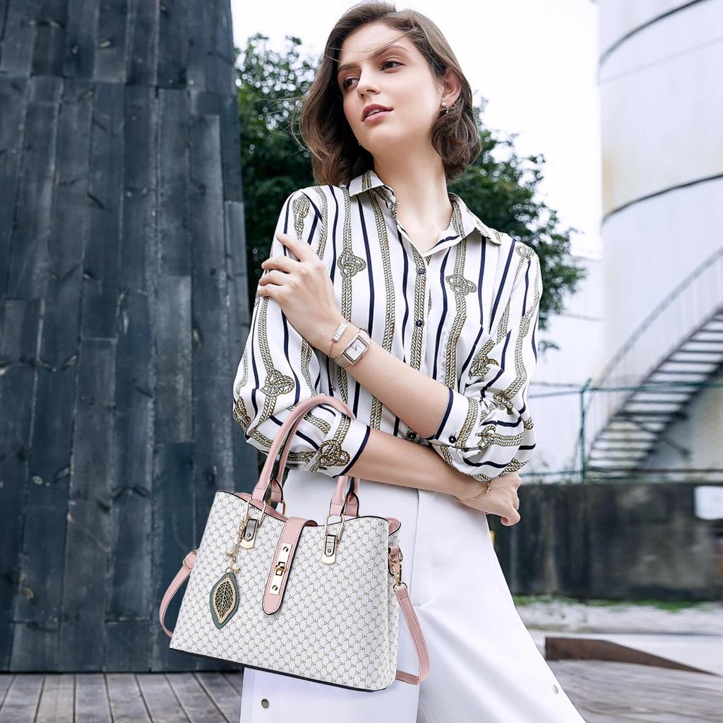 NICOLE & DORIS Women's Shoulder Bag, Retro Style, Stylish with Studs, Divided Shoulder Strap, Water-Repellent PU Leather, FallWinter Brand, Popular