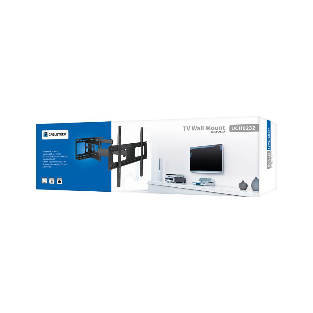 Cabletech TV mount for 37"-80" wall mount, durable and adjustable