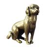 2PCS 3D Dog Casting Animal Mini Figurine Retro Style Metal Sculpture Home Office Room Desktop Decoration Collect Ornaments Gift