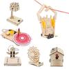 1/6 шт. STEM-игрушки, STEM-наборы, 3D-деревянные пазлы, образовательные научные проекты, наборы для строительства моделей, подарки на Хэллоуин для мальчиков и девочек