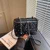 Rhombus Chain Diamond-encrusted Small Square Bag Women's New Trendy Fashion Handbag Versatile Shoulder Messenger Bag