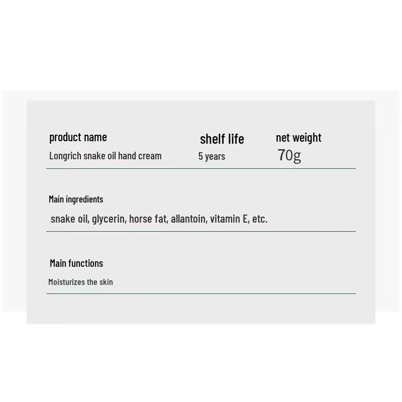 Longliqi Snake Oil Hand Cream