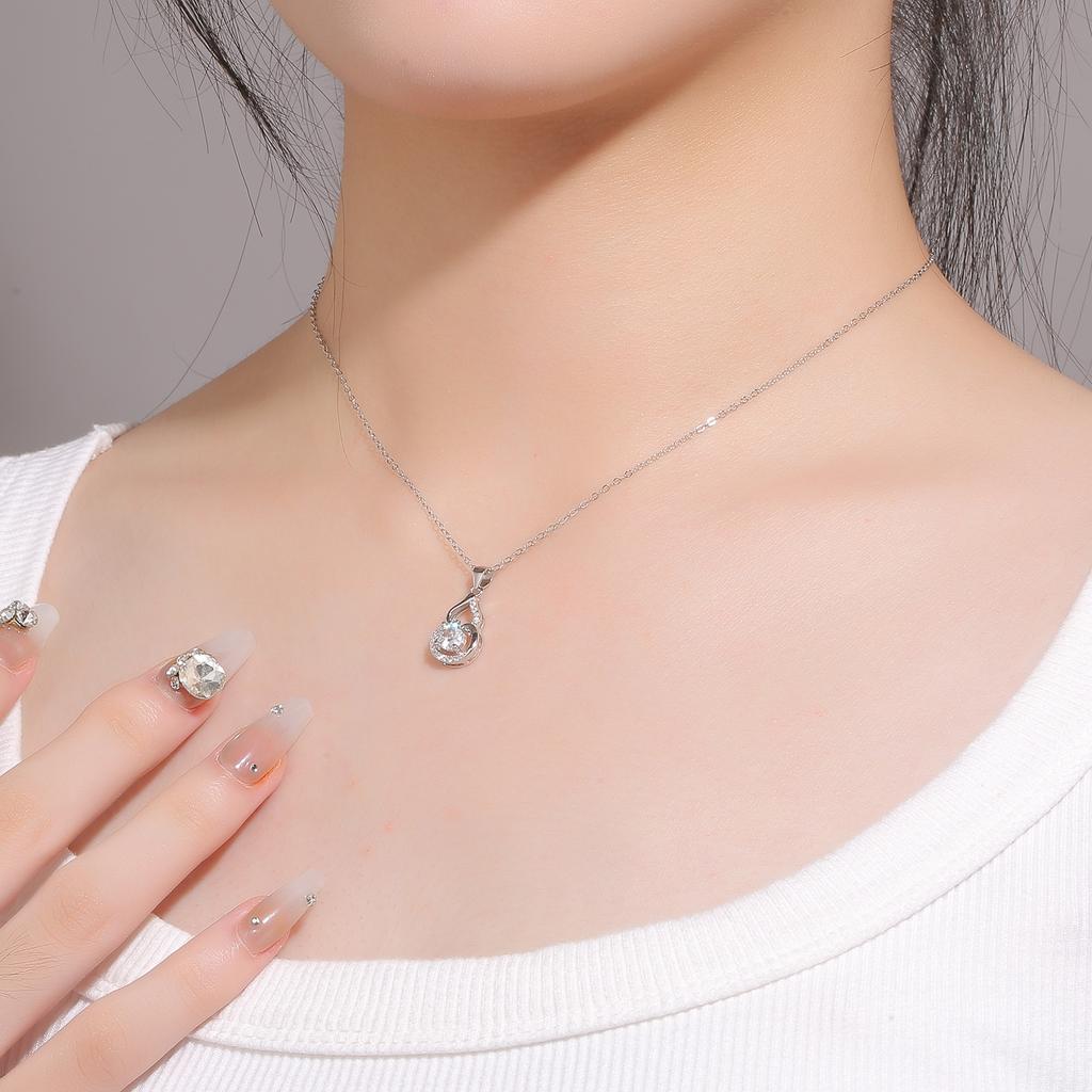 Ожерелье из тыквы из серебра 925 пробы, Женский кулон Guochao с цирконием, темперамент, элегантная цепочка на ключицу Fulu, легкая, роскошная, ювелирная мода