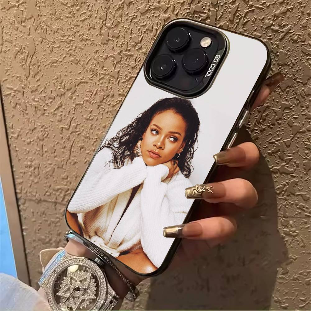 music -legend-Rihanna Phone Case For IPhone17 16 11 12 13 14 15 16 Pro Max Plus Cover Colored Silver Funda Bumber
