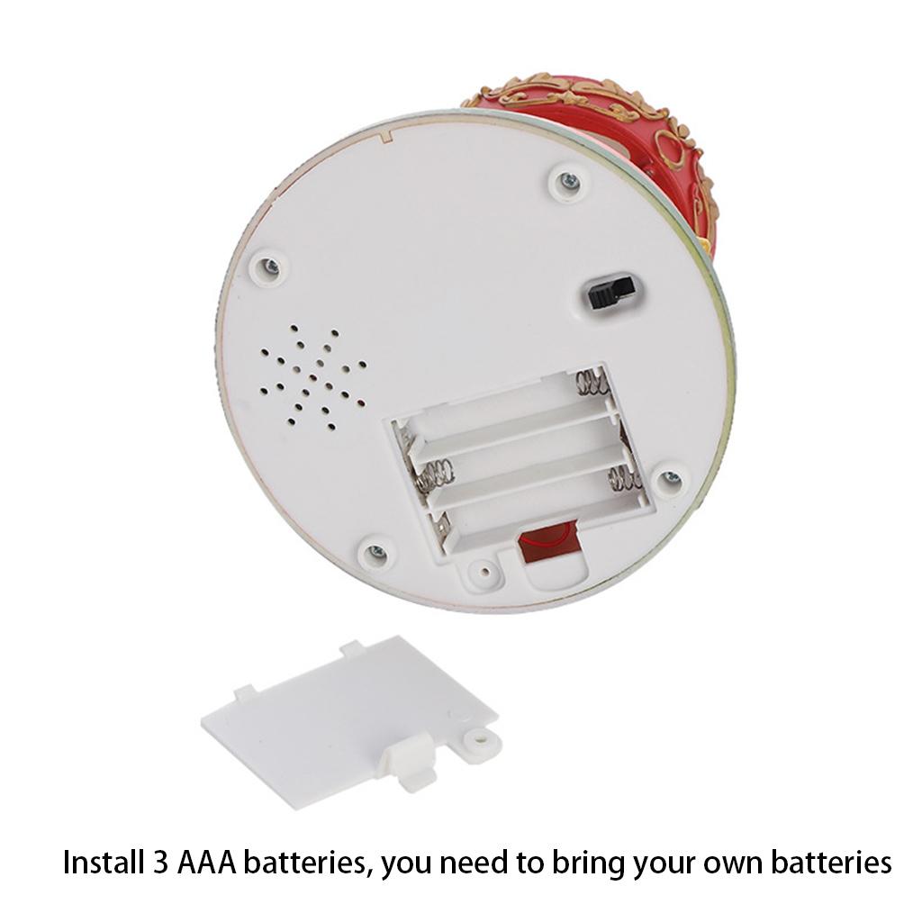 Музыкальная шкатулка со светодиодной подсветкой, на батарейках, музыкальная карусель, колесо обозрения, полимерное украшение, лошадка на карусели, юла, игрушка