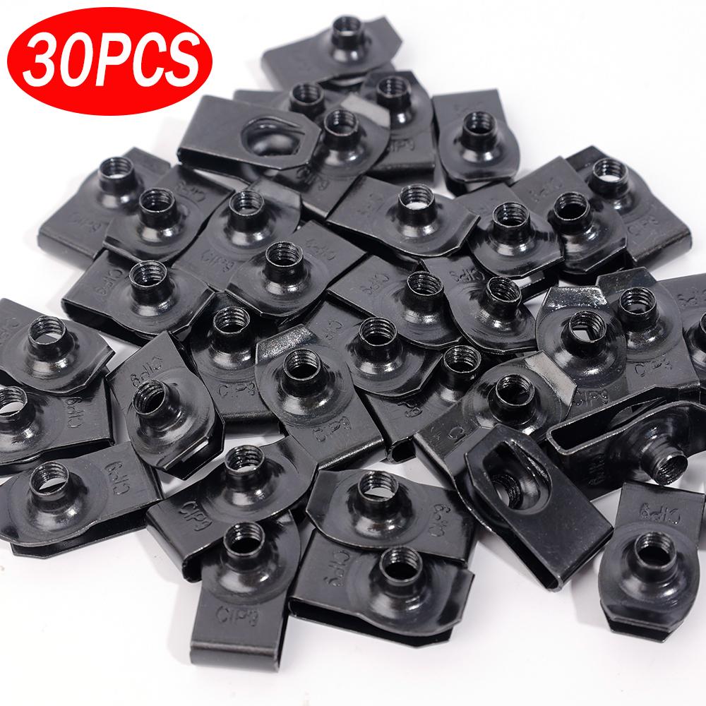 Болты кузова и U-образные гайки-клипсы M6 Крышка двигателя Поддон Защита от брызг Защита Бампер Подкрылок Фиксатор Крепеж Заклепки Винты
