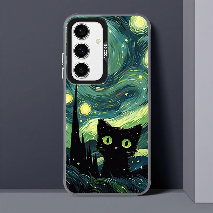 Чехол с рисунком кота Ван Гога для Samsung Galaxy A53 A35 A73 A71 A55 A72 A52 A54 A51 A56 A26 A36 Мягкий