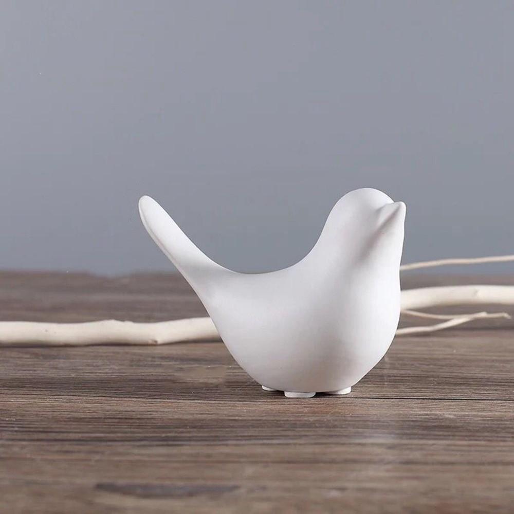 Accessories Modern Black White Ceramic Nordic Style Bird Sculpture Figurines Statue Ornaments