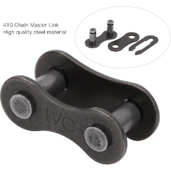 Chain Master Link, 10 Set Heavy Duty Steel 410 Chain Master Link, Lightweight Easy to Install Chain Connector Link Motorcycle ATV Dirt Accessory 410