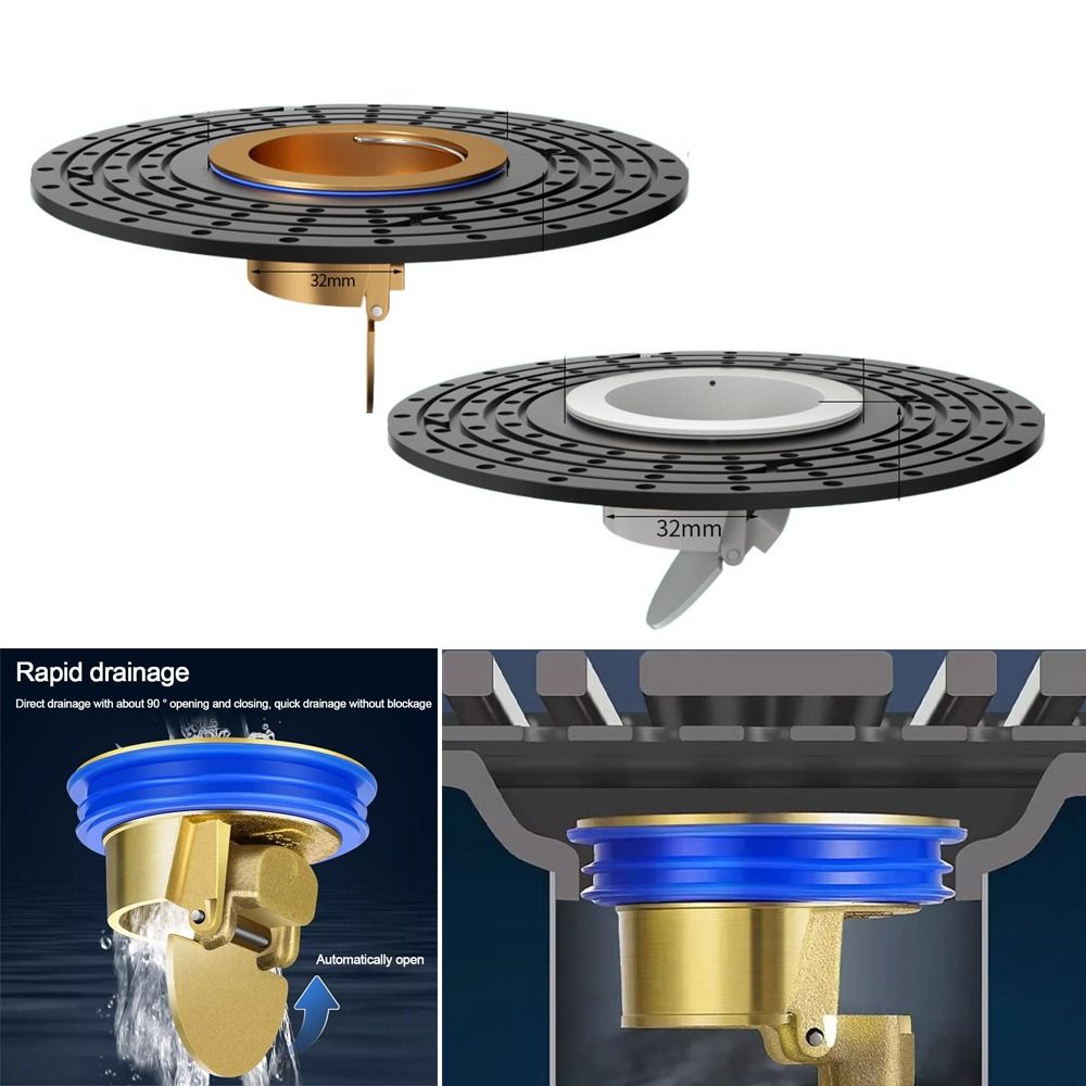 Backflow Preventer Shower Floor Drain Anti-odor Fast Drainage Floor Drain Bathroom Supplies