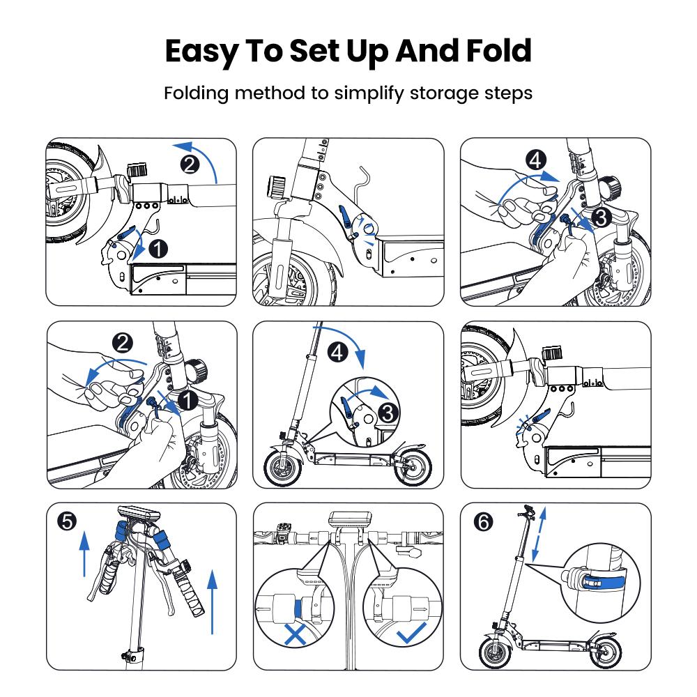 iScooter W9 Adult Electric Scooter, 48 V 14 Ah 1000 W, 45 Km/h, 45 Km Range, Dual Shock Absorbers, Disc Brakes, Electronic Brakes