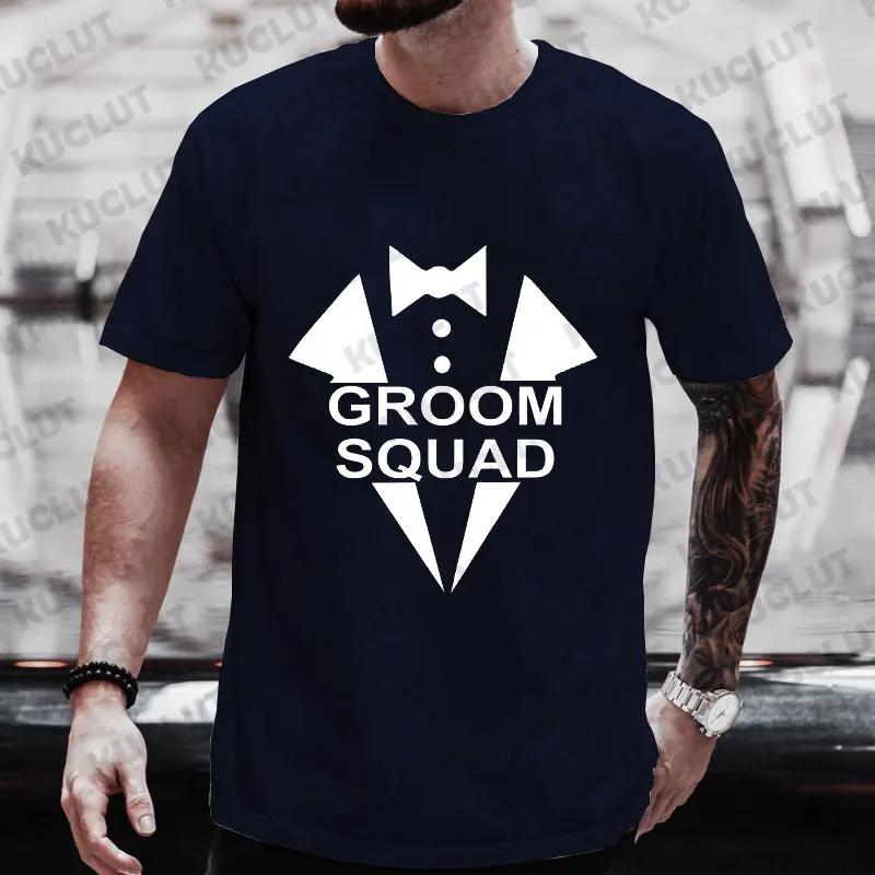 Funny Graphic Groom Squad T Shirt Friends Single Farewell Bachelor Party Tee Wedding Tops Best Man Team EVG Future Groom Blouses