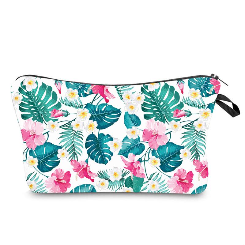 Женская косметичка с принтом листьев, органайзер для туалетных принадлежностей, дорожный кейс для хранения ARI