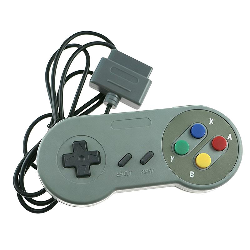 Проводной ретро-геймпад SNES с отзывчивыми кнопками, прочный материал, для классических игр, домашнего использования