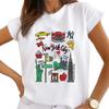 Women's Kawaii Short Sleeve Graphic T-shirt Fashion Girl Love Bottom Cartoon Design Polyester Fiber Summer Goth Style Top