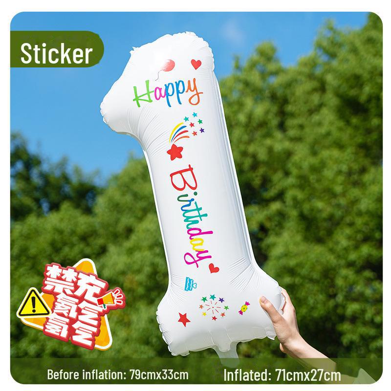 1st Birthday Balloon Cake Scene Decoration for Baby, Boys & Girls – Party Photo Props