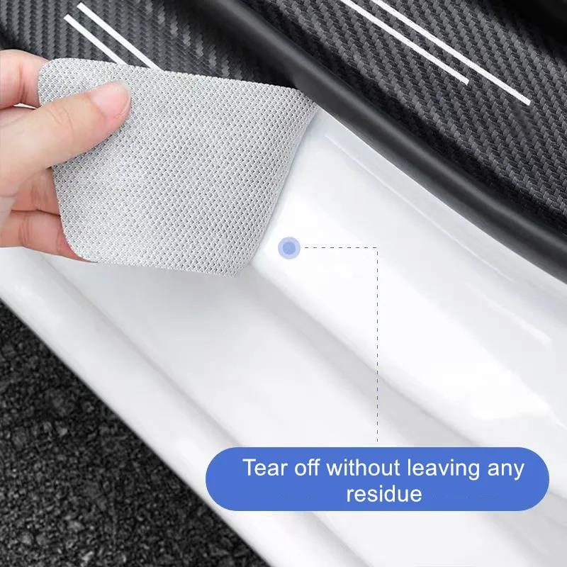 WAK3 1/4/5Pcs Carbon Fiber Car Door Sill Protector Stickers For Mercedes Benz CLS A200 GLK CLK A260 GLC Interior Mouldings MKTTZ-BENN