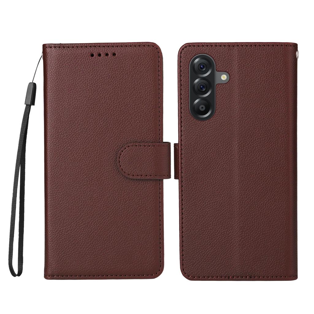 For Samsung Galaxy A56 5G Case RFID Blocking 3 Card Slots PU Leather Phone Cover with Wrist Strap