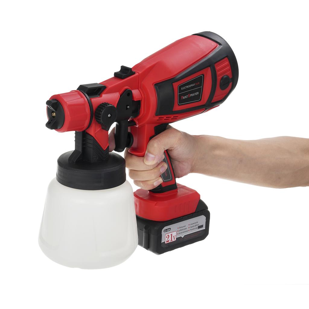Paint Sprayer, 650W HVLP Electric Spray Paint   1400ml Container with 6 Copper Nozzles 3 Spraying Effects for Indoor and Outdoor Furniture, Fences, 