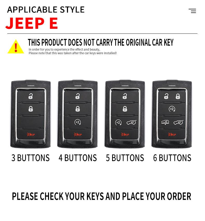 Чехол-накладка для ключа автомобиля из цинкового сплава для Jeep Wagoneer 2025- 2025 для Grand Cherokee L 2020 2025 2025 брелоки аксессуары