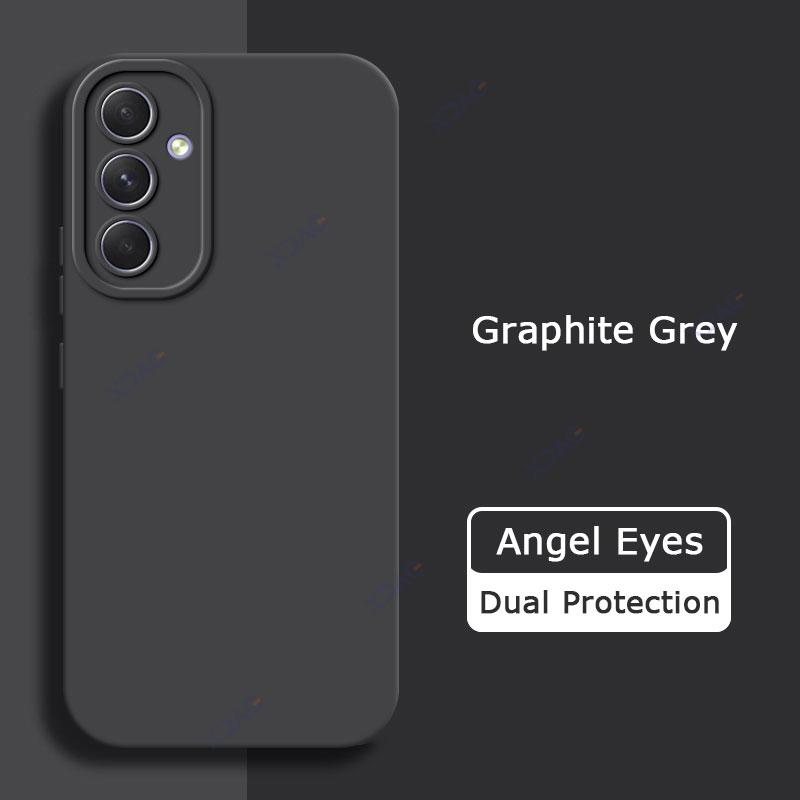 Роскошные квадратные жидкие силиконовые чехлы Angel Eyes для Samsung Galaxy A55 5G 360 защитный мягкий чехол для мобильного телефона SamsungA55 Coque