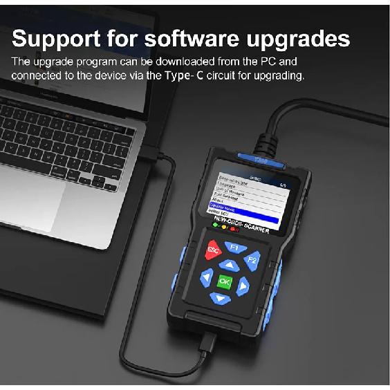 OBD2 Car Scanner Diagnostic Tool Check Engine Fault Code Reader Mode 6,Mode 8 & I/M 24-inch Screen Diagnostic Scanning Tool T300