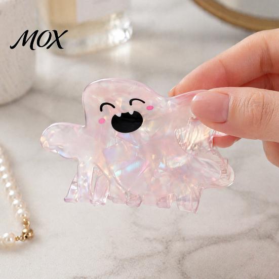 Medium Length Hair Clip Halloween Claw, Cute Ghost Gripper, Firm Grip with Shimmer for Long Hair, Comfortable Stylish Accessories Women Girls Gripper
