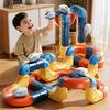 46/56/69 шт./набор Детская игрушка-паровозик с треком, Набор для сборки рельсов, Сделай сам, Гоночная машинка, Кубик, Для малышей, Мальчиков, Девочек, Электрический
