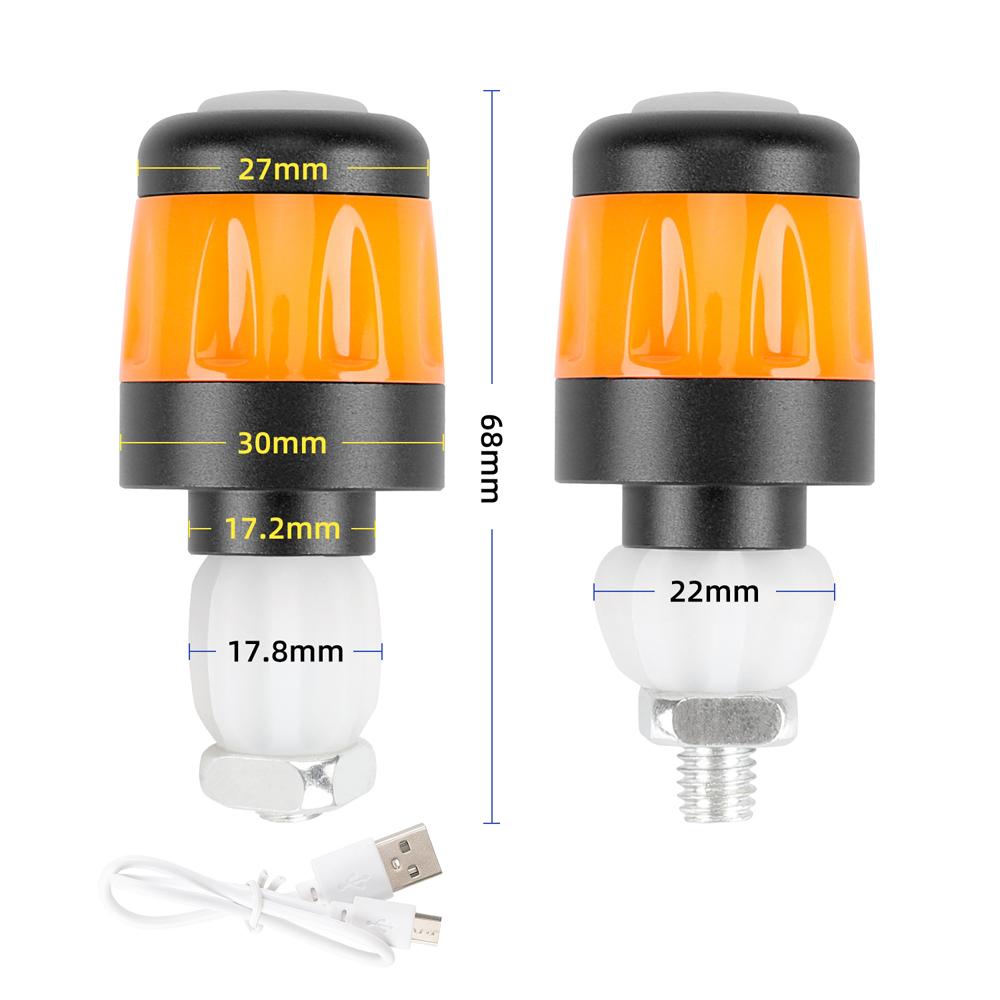 2 шт., освещение на руле электрического скутера, светодиодная сигнальная лампа, вилка на руле, водонепроницаемая и пылезащитная