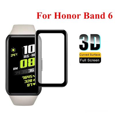 Пленка-протектор экрана 3D с изогнутыми краями для Huawei Band 8 7 6 Pro Мягкая пленка из закаленного стекла для Honor Band 3 4 5 Аксессуары (Не стекло)