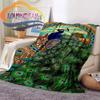 Animal Blanket Peacocks and Tigers  Print All Season Lightweight Plush Cozy Super Soft Luxury Couch Sofa Bed