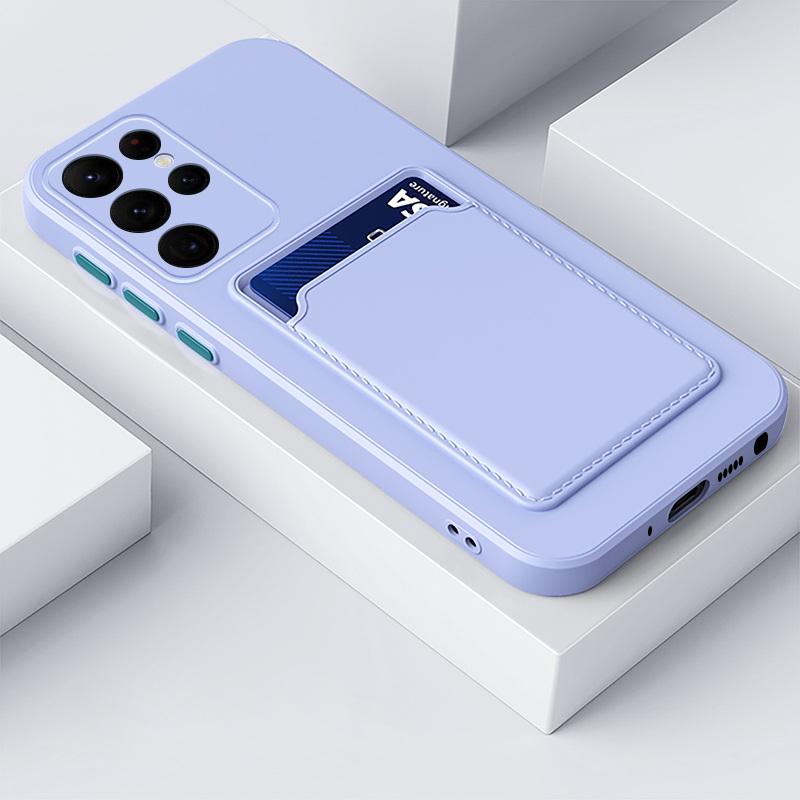 Чехол-карман для телефона конфетного цвета для Samsung S25 S24 FE S23 Ultra S22 Plus S21 A56 A36 A16 A55 A15 A35 A54 A34 A17 A37 A57 S26 Мягкий бампер