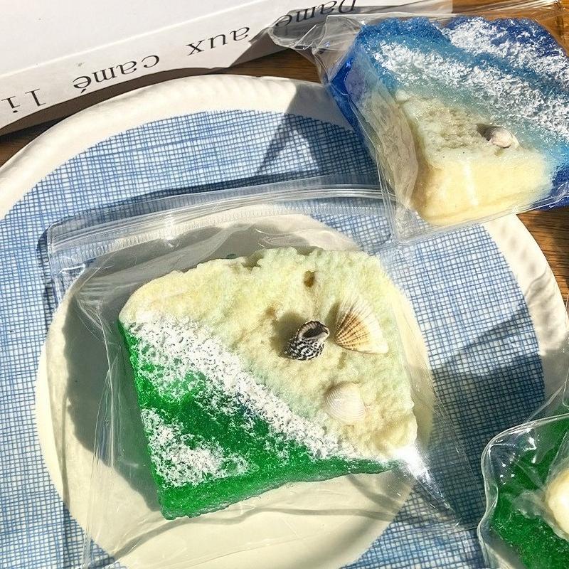 Сквиши Квадратный Тост Волна Ракушка Игрушка-антистресс Мягкая и снимающая стресс Губчатая игрушка для детей Подарок Антистресс Разрядка Игрушка для расслабления рук
